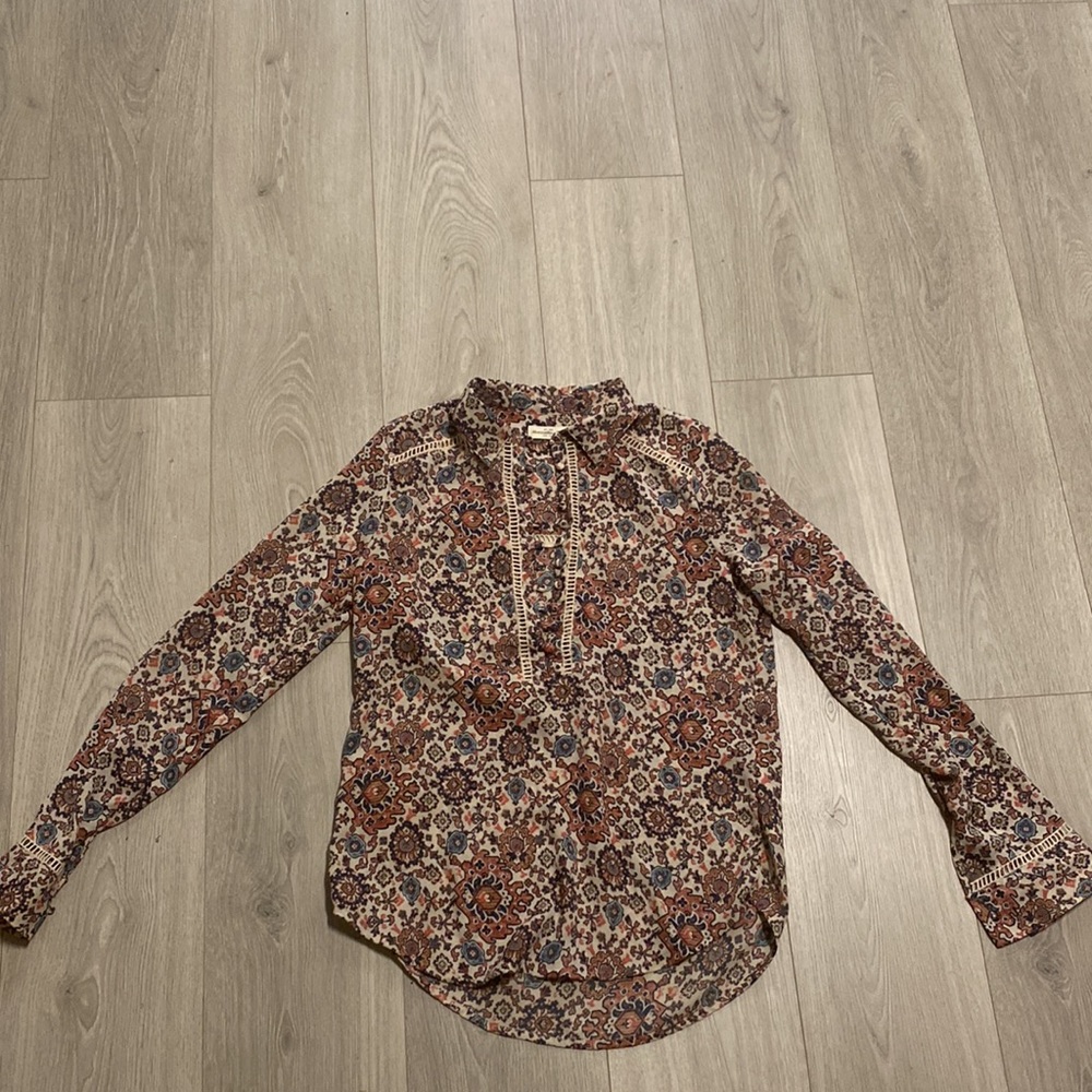 Abercrombie & Fitch Paisley print linen shirt